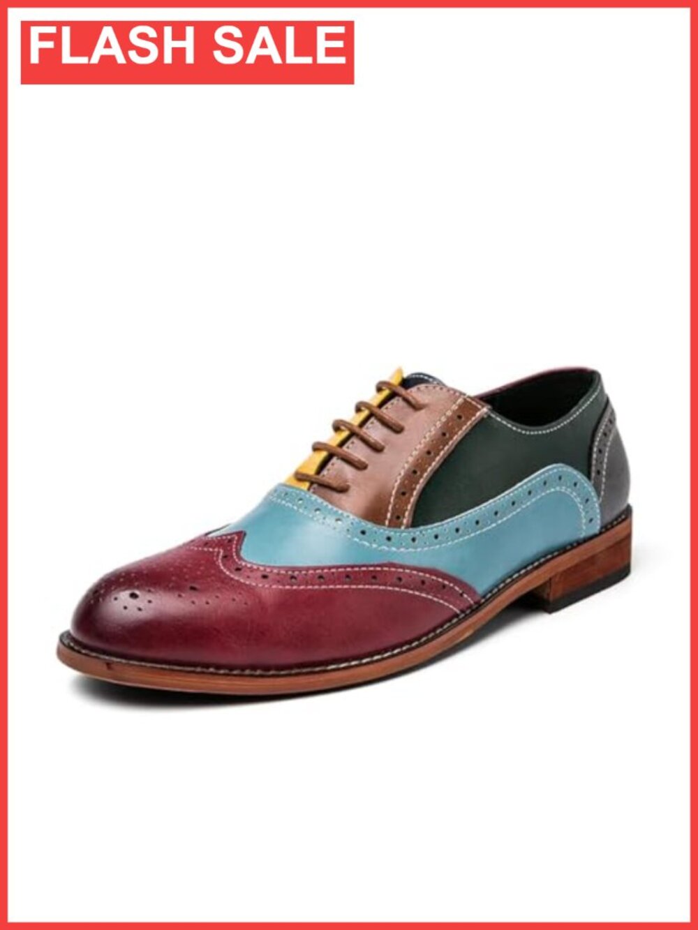 Men Oxford Dress Shoes Brogues Wing Tips Lace Up Synthetic Leather